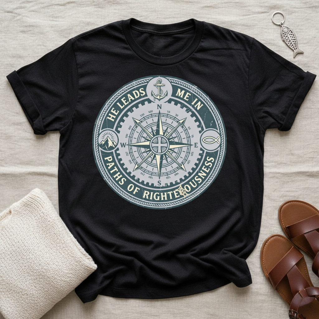 He Leads Me In The Path of Righteousness Tshirt
