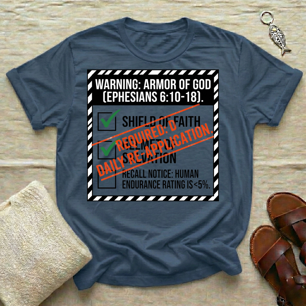 Warning - Armor of God Tshirt