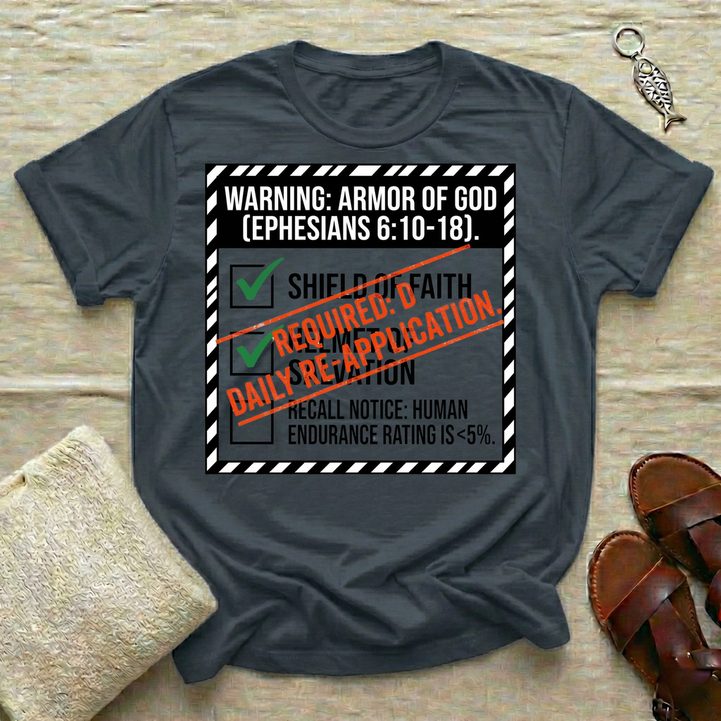 Warning - Armor of God Tshirt