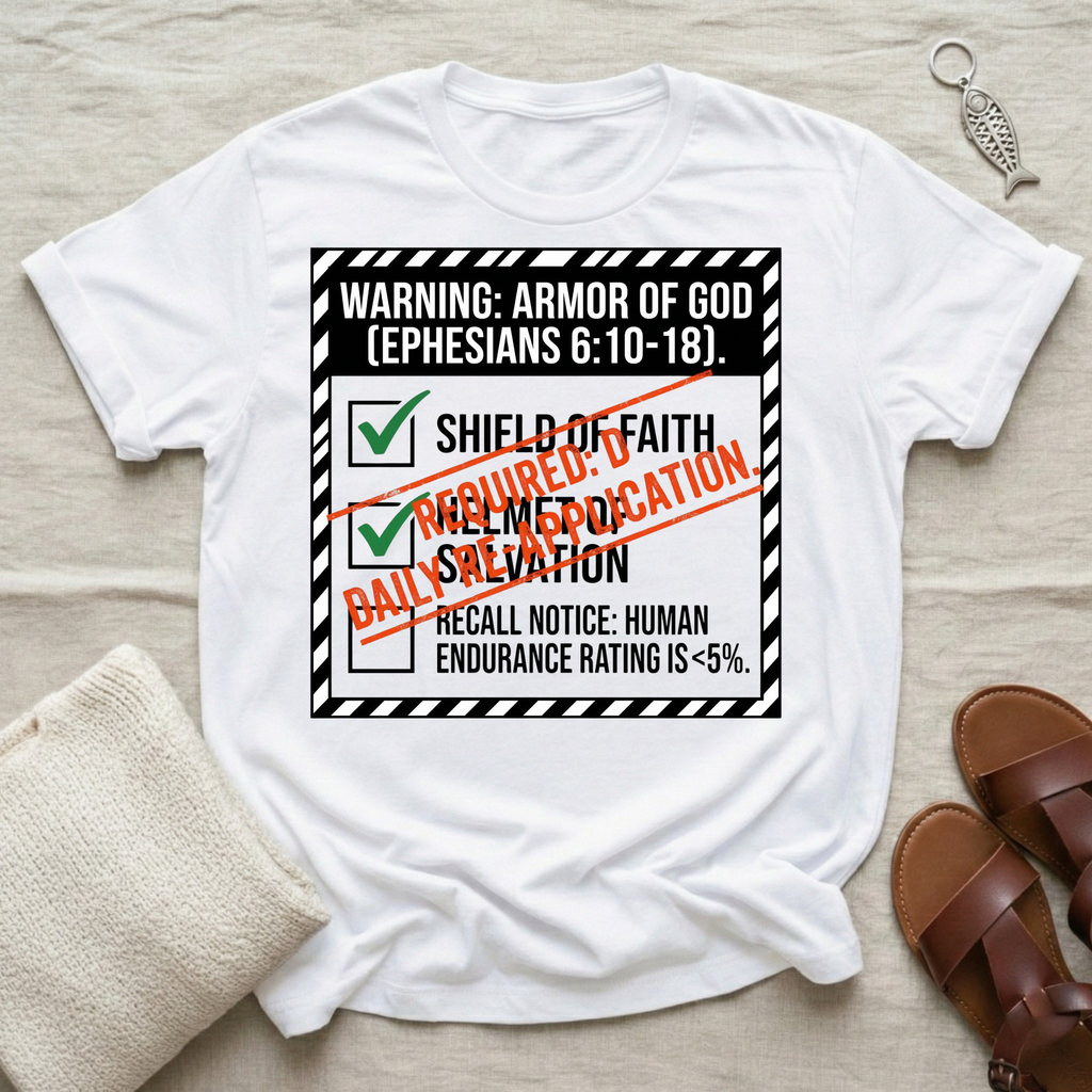 Warning - Armor of God Tshirt