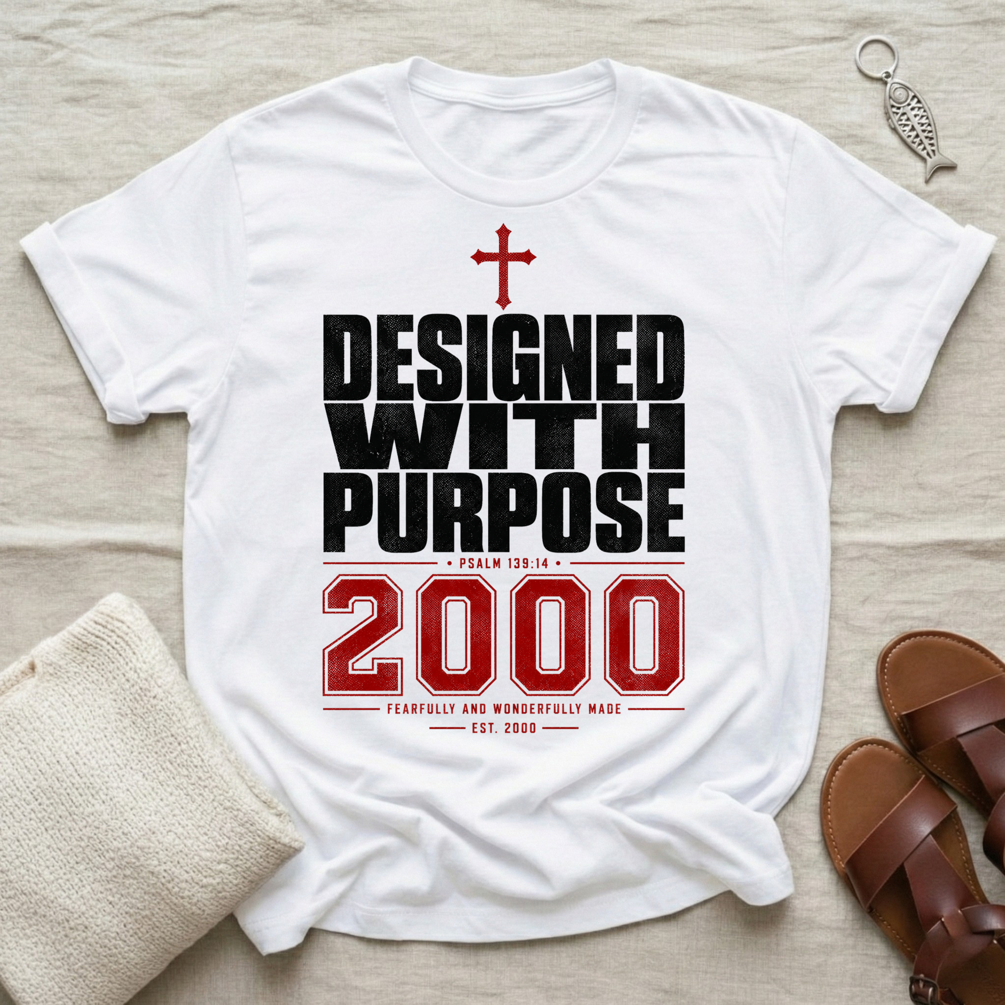 Designed With Purpose | Year 2000 Birthday Tshirt