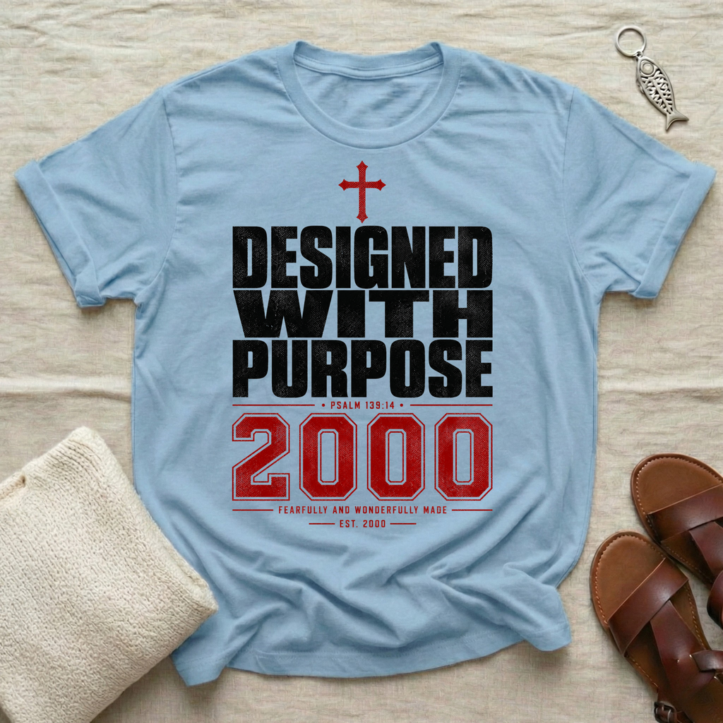 Designed With Purpose | Year 2000 Birthday Tshirt
