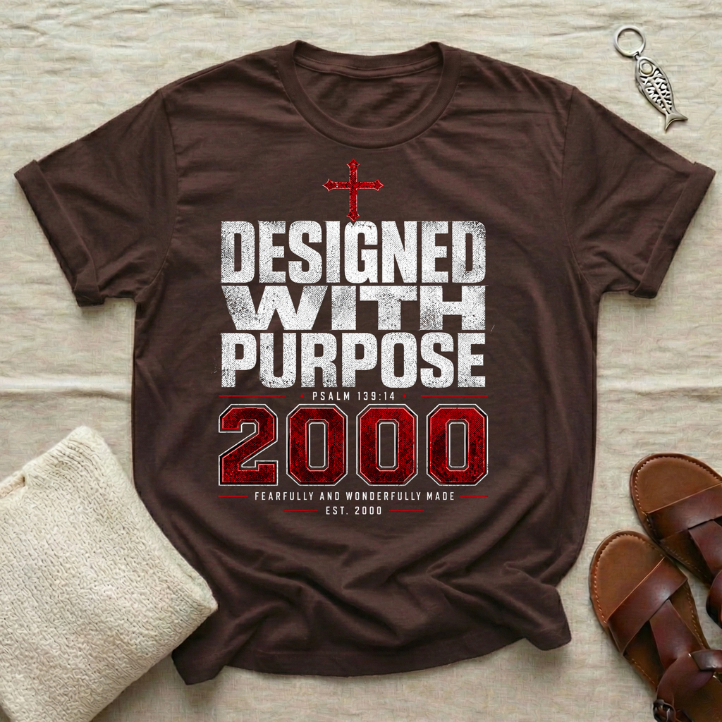 Designed With Purpose | Year 2000 Birthday Tshirt