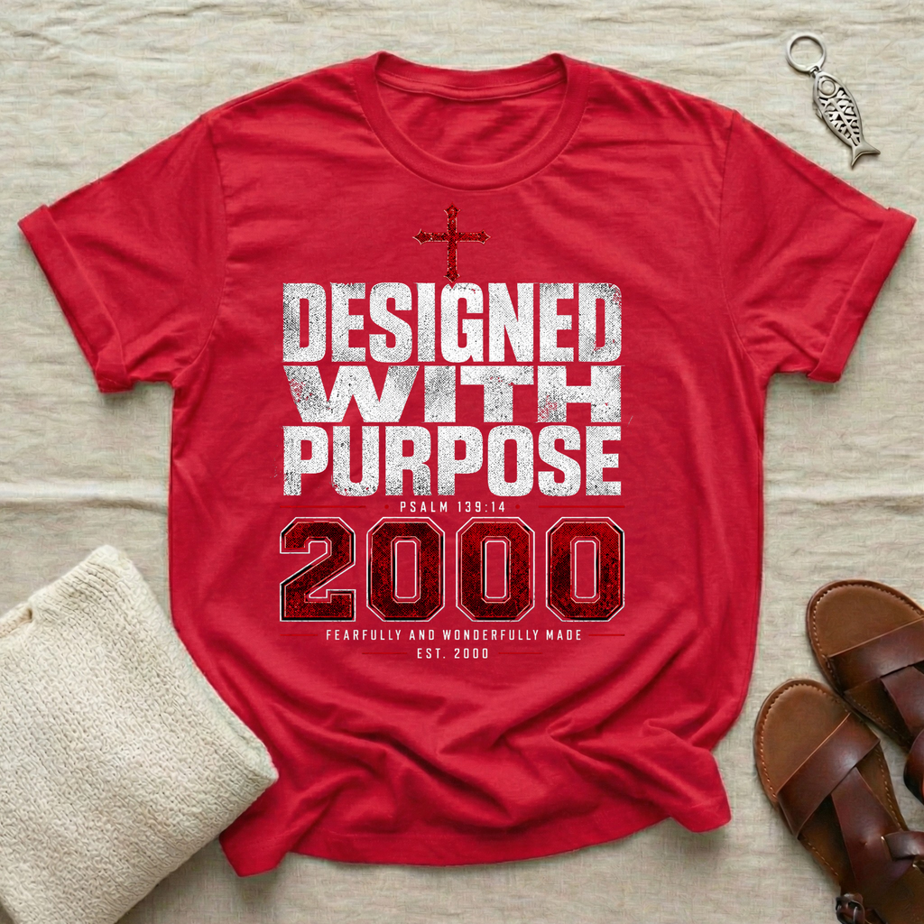 Designed With Purpose | Year 2000 Birthday Tshirt
