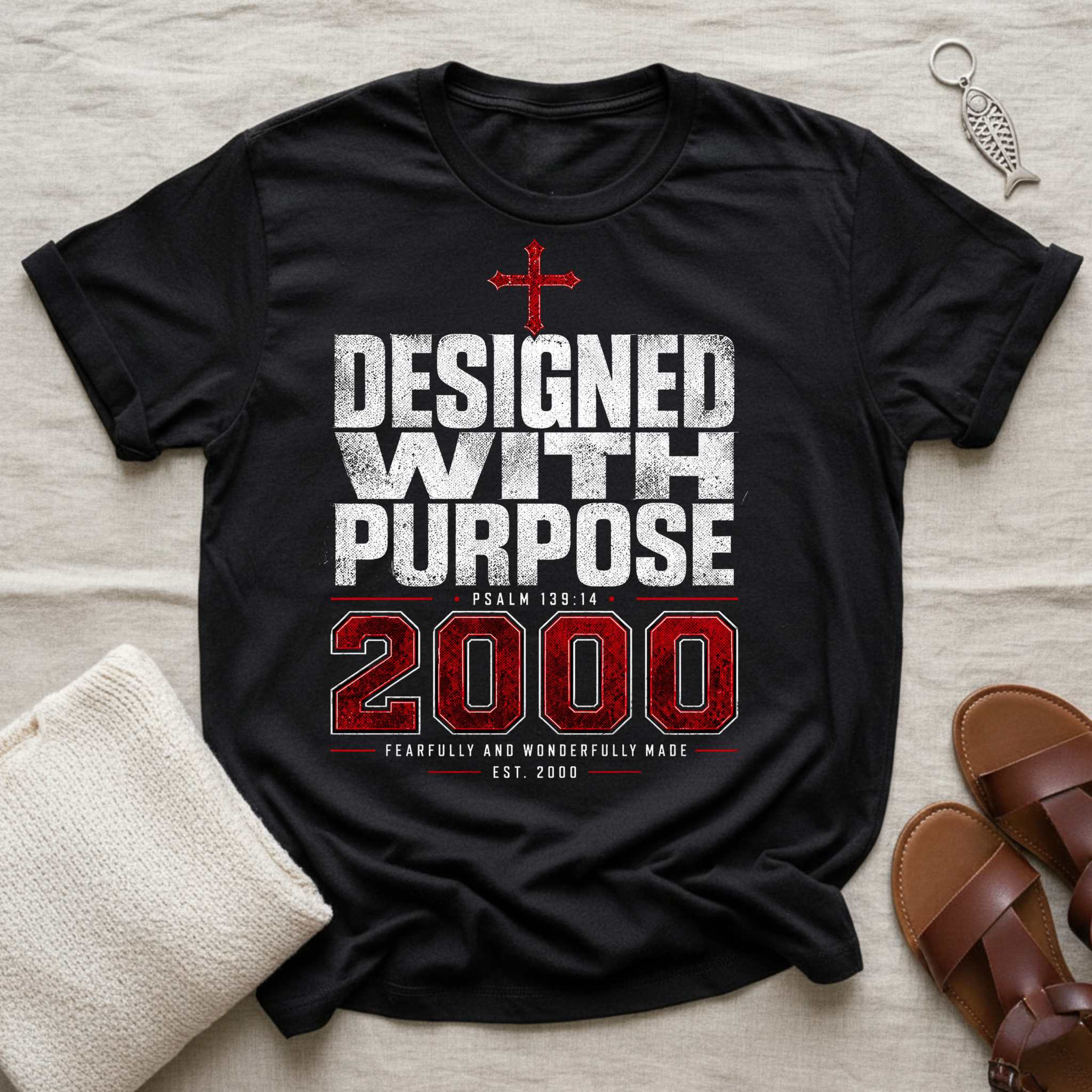 Designed With Purpose | Year 2000 Birthday Tshirt
