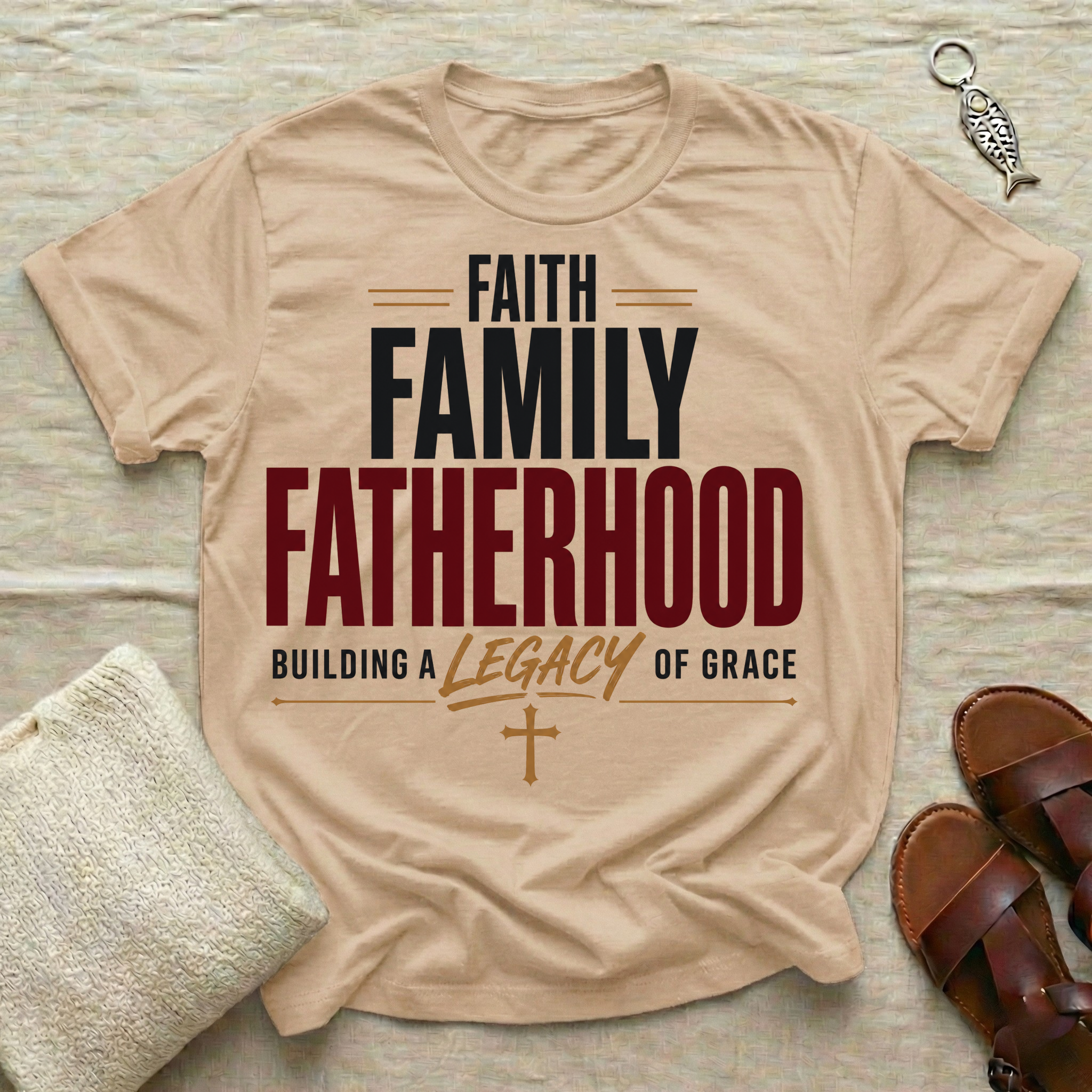Faith Family Fatherhood Fathers' Day Tshirt