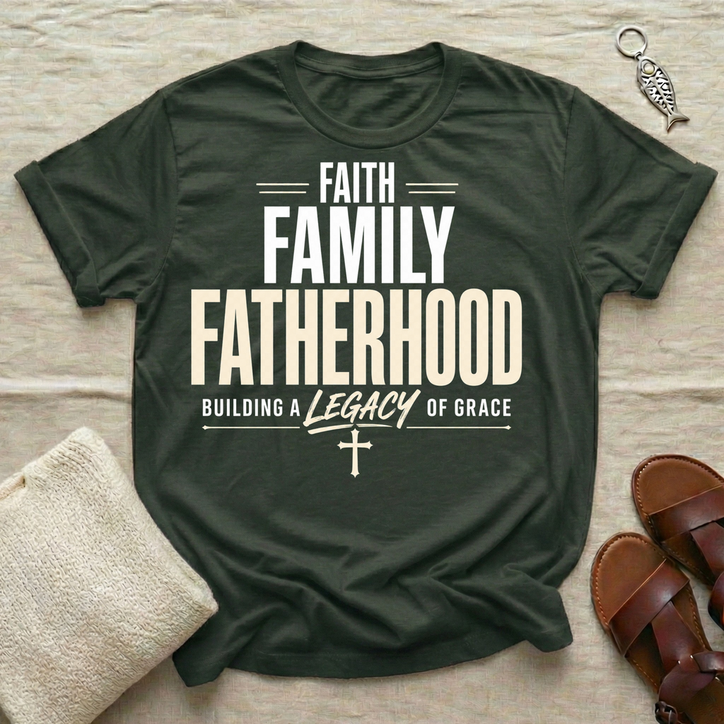 Faith Family Fatherhood Fathers' Day Tshirt