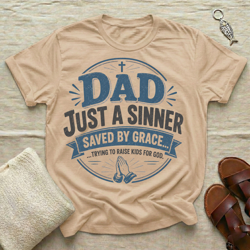 Dad Just A Sinner Tshirt