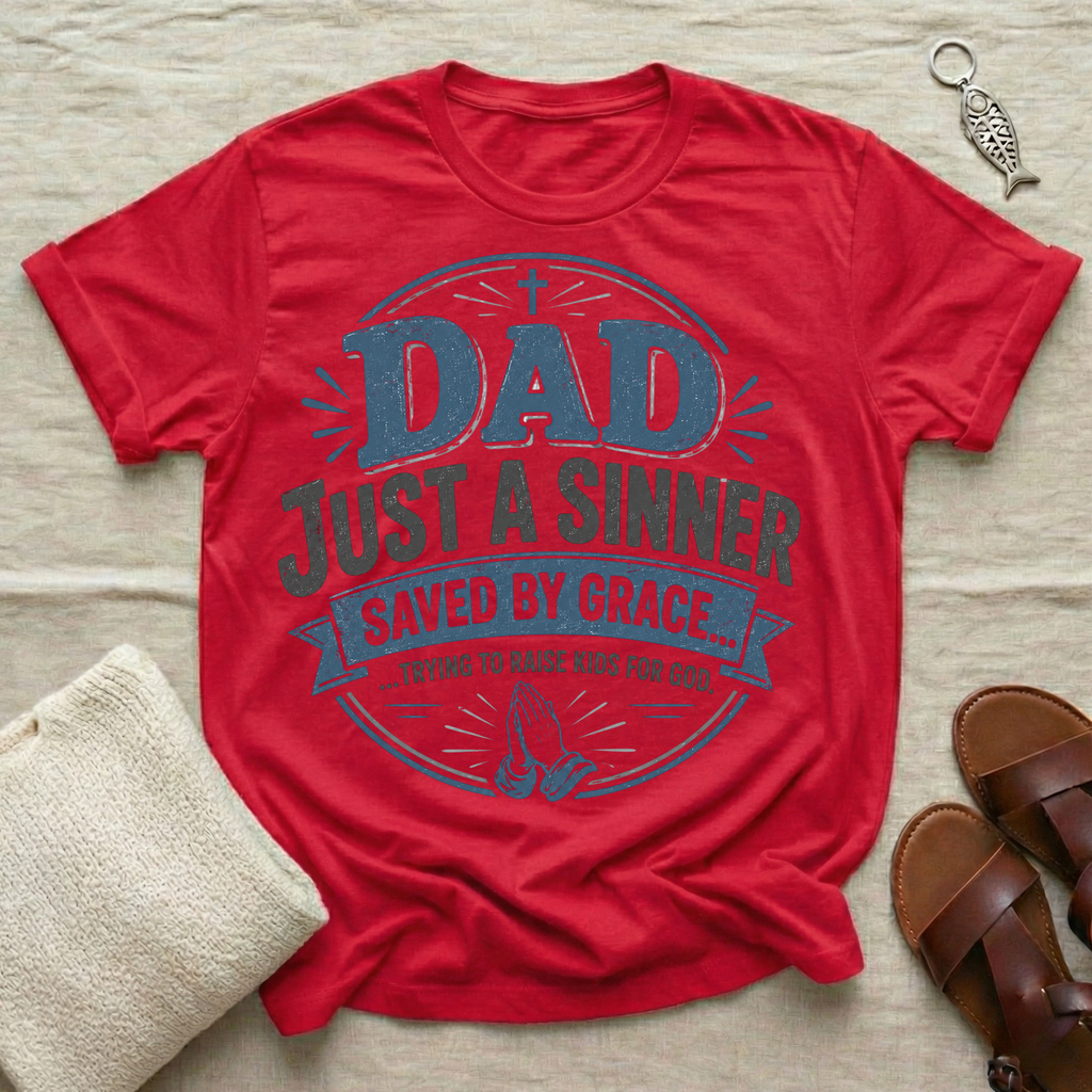 Dad Just A Sinner Tshirt