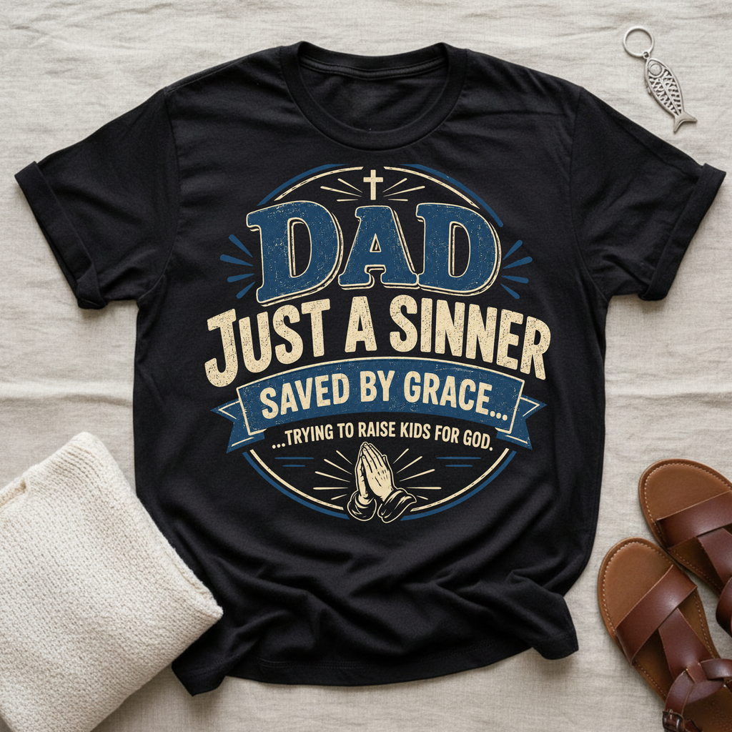 Dad Just A Sinner Tshirt