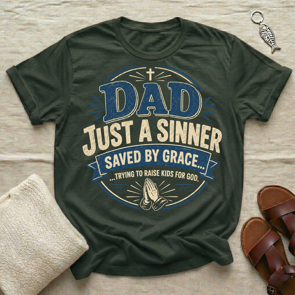 Dad Just A Sinner Tshirt