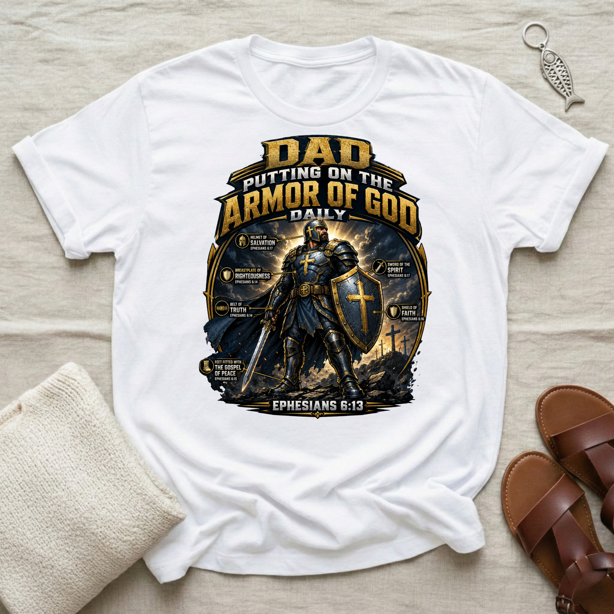 Dad Putting On The Armor Tshirt