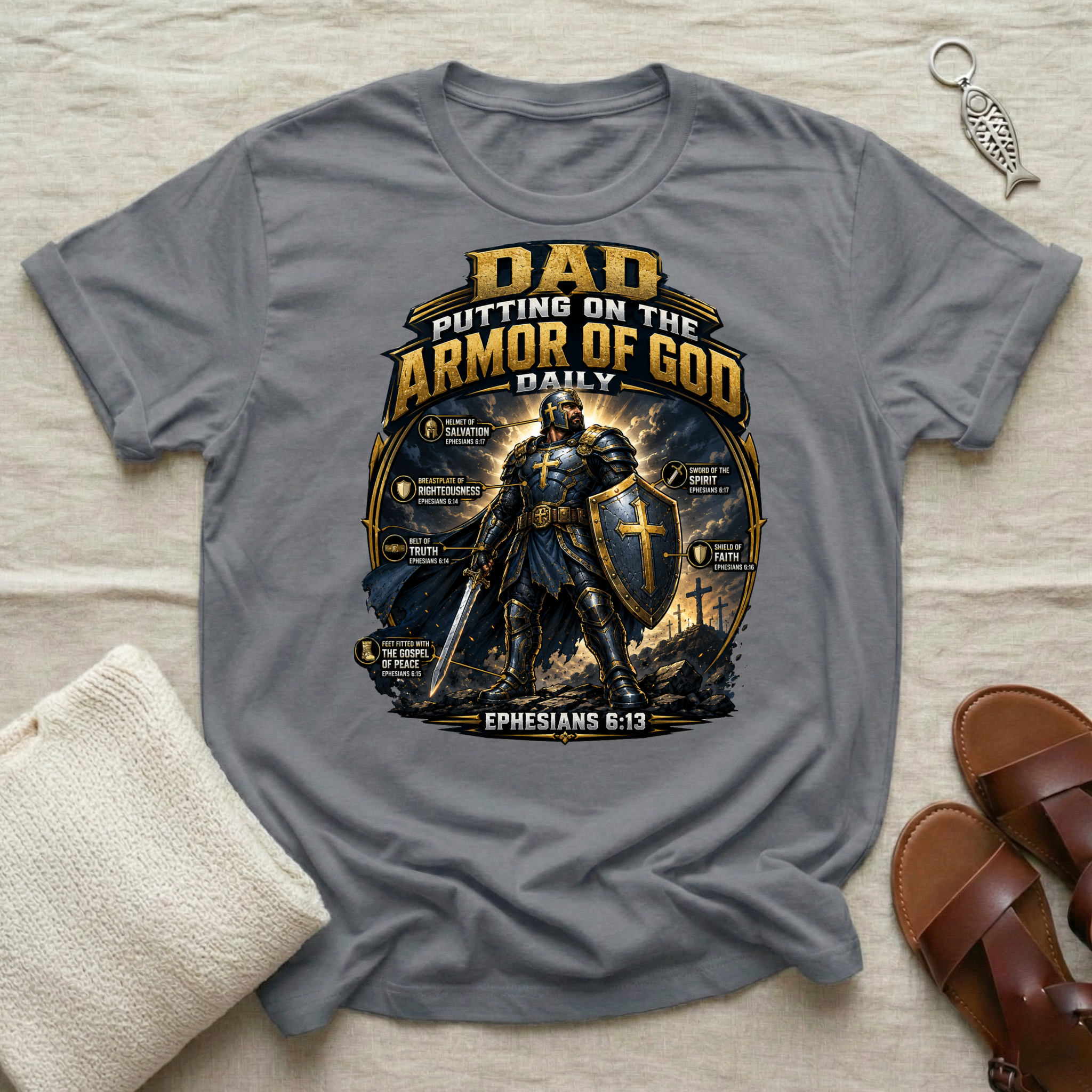 Dad Putting On The Armor Tshirt