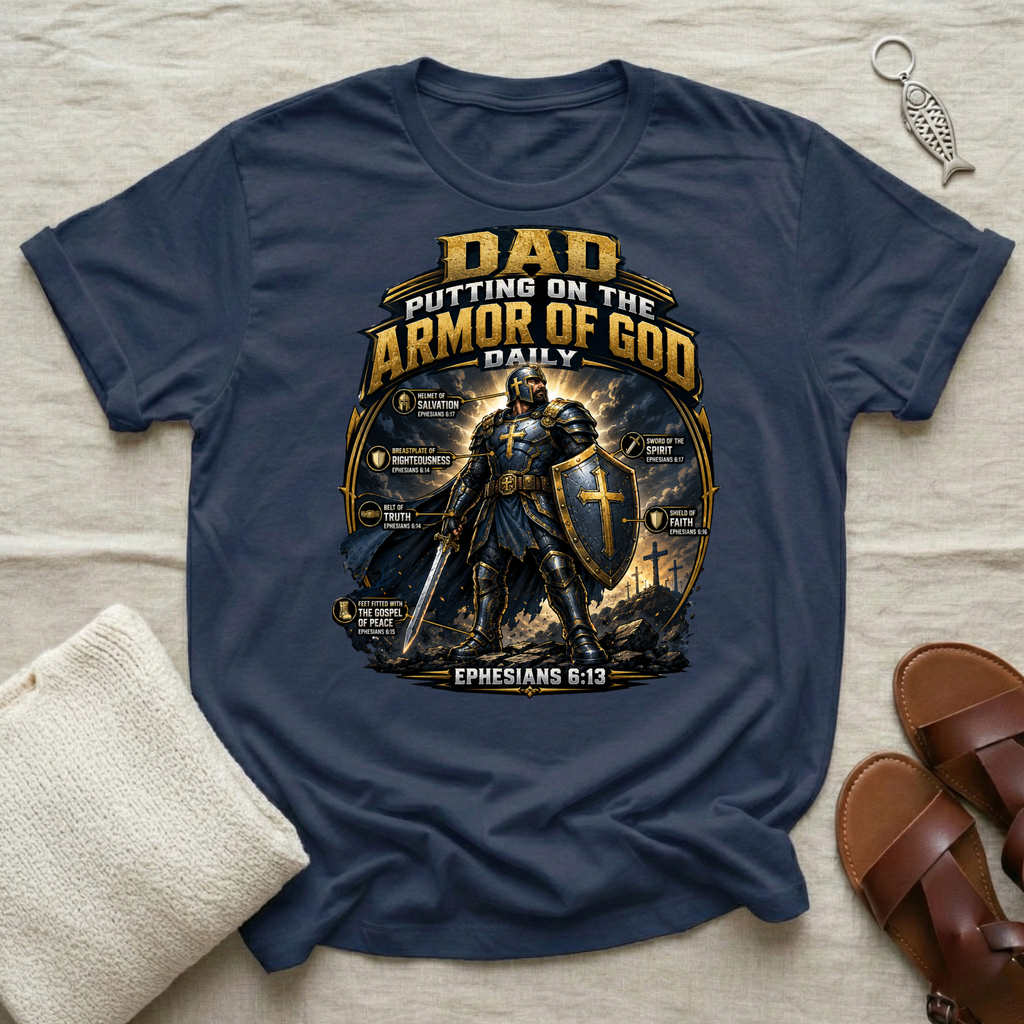 Dad Putting On The Armor Tshirt