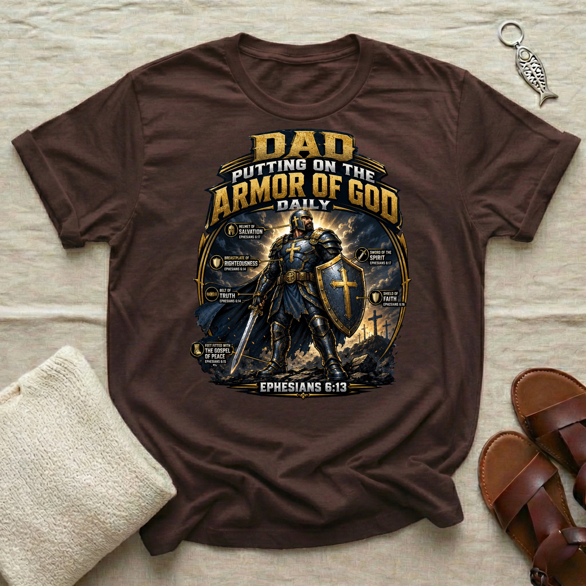 Dad Putting On The Armor Tshirt