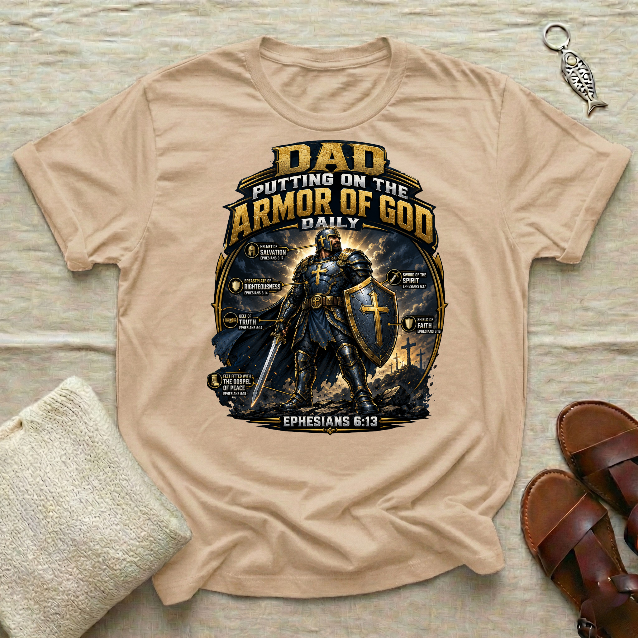 Dad Putting On The Armor Tshirt