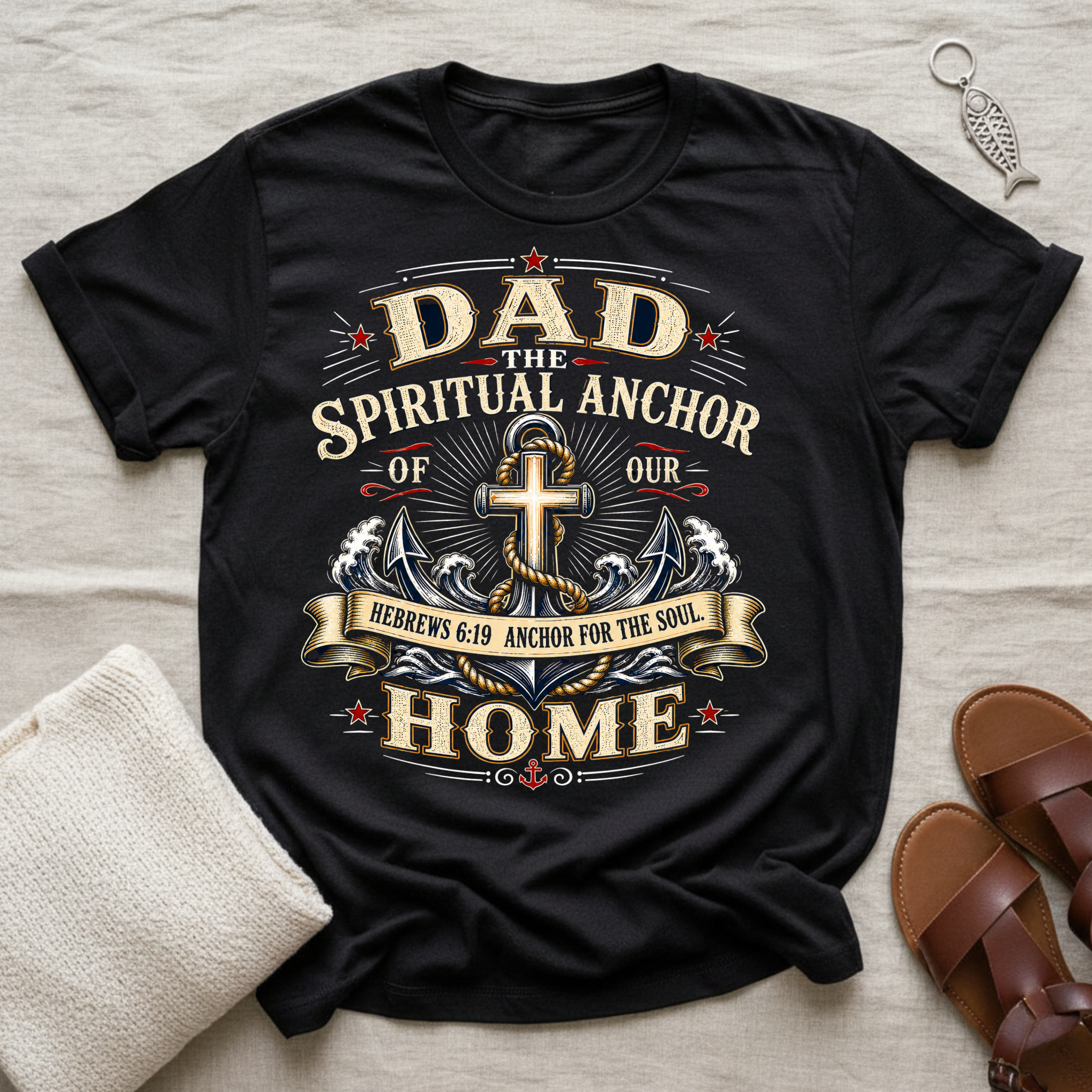 Dad The Spiritual Anchor Tshirt