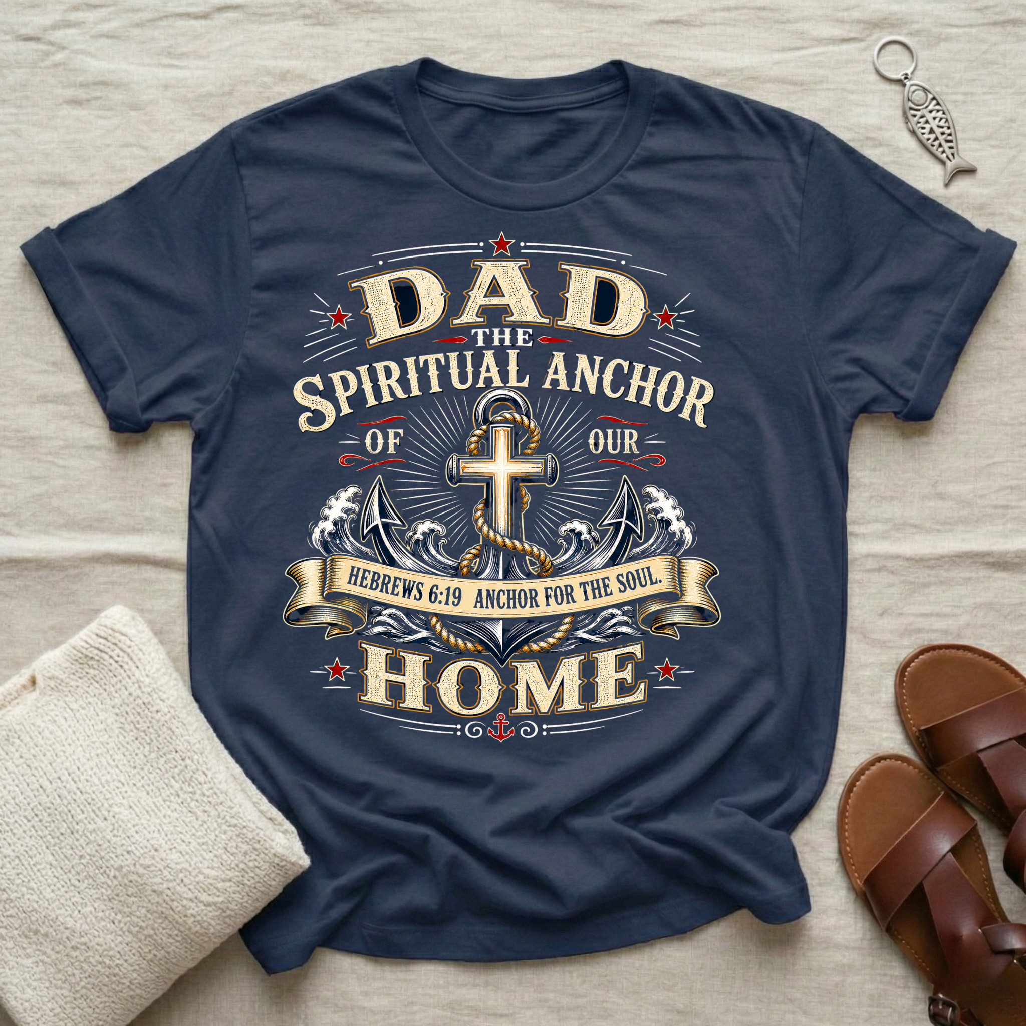 Dad The Spiritual Anchor Tshirt